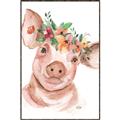 Picture of Flower Piglet _GroupedProduct_Rectangle_Portrait_Canvas_Framed_