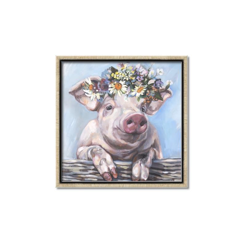 Picture of Flower Piglet I _GroupedProduct_Square_Canvas_Framed_