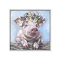 Picture of Flower Piglet I _GroupedProduct_Square_Canvas_Framed_