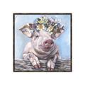 Picture of Flower Piglet I _GroupedProduct_Square_Canvas_Framed_