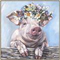 Picture of Flower Piglet I _GroupedProduct_Square_Canvas_Framed_
