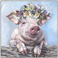 Picture of Flower Piglet I _GroupedProduct_Square_Canvas_Framed_