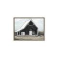 Picture of Black Barn House _GroupedProduct_Rectangle_Landscape_Canvas_Framed_