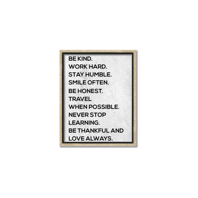 Picture of Be Kind II _GroupedProduct_Rectangle_Portrait_Canvas_Framed_