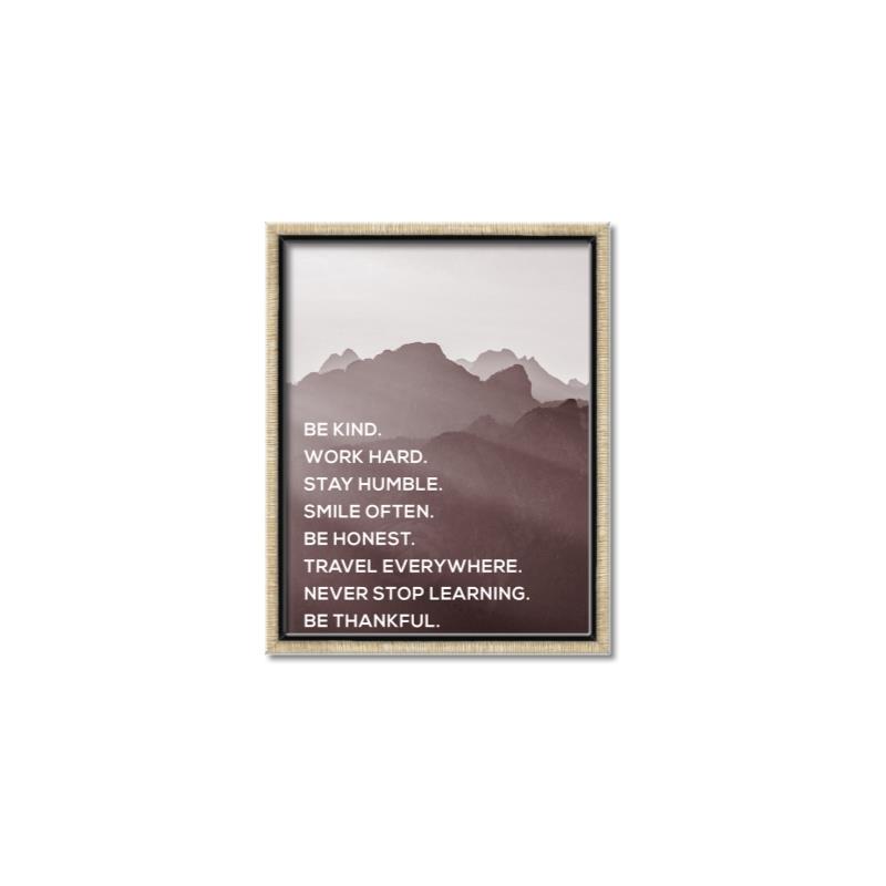 Picture of Be Kind Work Hard III _GroupedProduct_Rectangle_Portrait_Canvas_Framed_