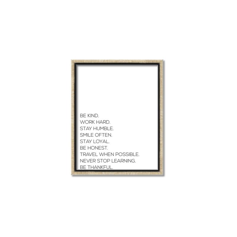 Picture of Be Kind Work Hard IV _GroupedProduct_Rectangle_Portrait_Canvas_Framed_