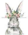 Picture of Floral Bunny _GroupedProduct_Rectangle_Portrait_Unframed_Print_Only_