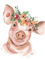 Picture of Flower Piglet _GroupedProduct_Rectangle_Portrait_Unframed_Print_Only_