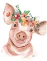 Picture of Flower Piglet _GroupedProduct_Rectangle_Portrait_Unframed_Print_Only_