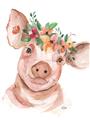 Picture of Flower Piglet _GroupedProduct_Rectangle_Portrait_Unframed_Print_Only_