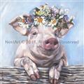 Picture of Flower Piglet I _GroupedProduct_Square_Unframed_Print_Only_