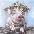 Picture of Flower Piglet I _GroupedProduct_Square_Unframed_Print_Only_