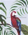 Picture of Red Parrot Paradise II _GroupedProduct_Rectangle_Portrait_Unframed_Print_Only_