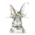 Picture of Floral Bunny _GroupedProduct_Rectangle_Portrait_Unframed_Print_Only_