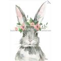 Picture of Floral Bunny _GroupedProduct_Rectangle_Portrait_Unframed_Print_Only_