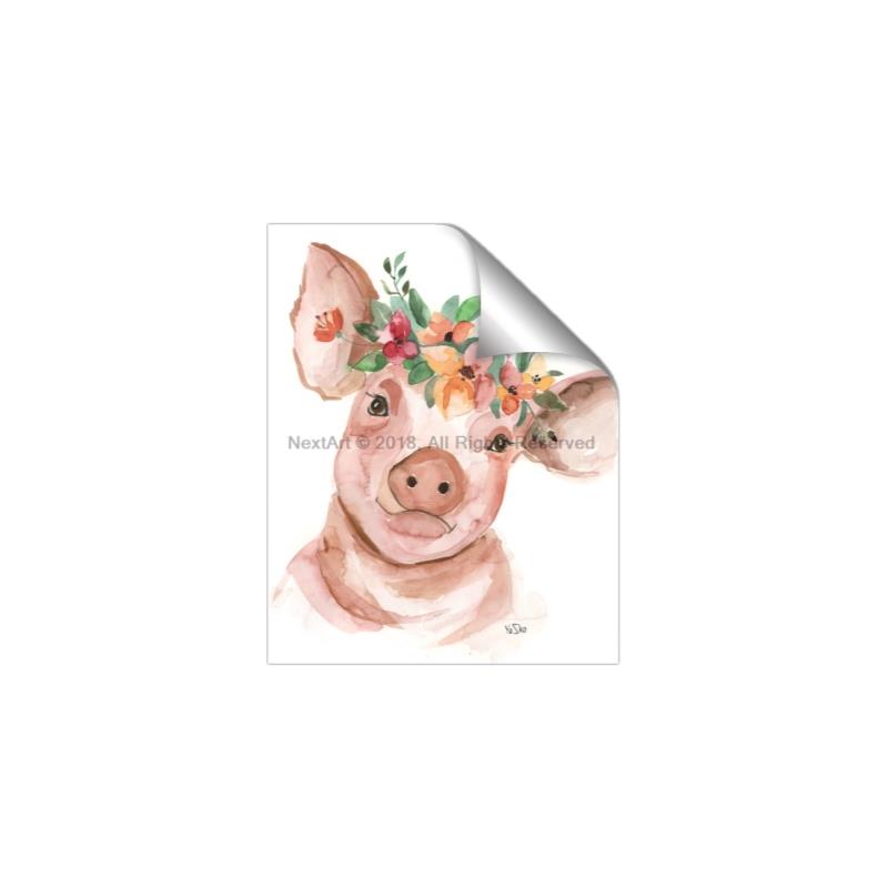 Picture of Flower Piglet _GroupedProduct_Rectangle_Portrait_Unframed_Print_Only_