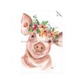 Picture of Flower Piglet _GroupedProduct_Rectangle_Portrait_Unframed_Print_Only_