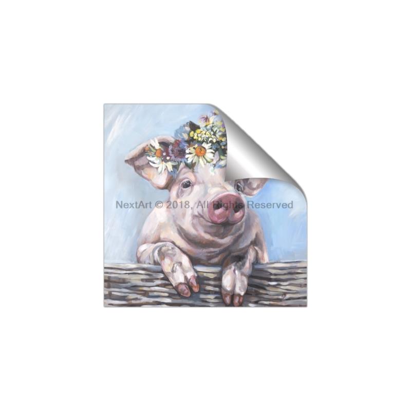 Picture of Flower Piglet I _GroupedProduct_Square_Unframed_Print_Only_