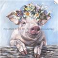 Picture of Flower Piglet I _GroupedProduct_Square_Unframed_Print_Only_