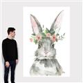 Picture of Floral Bunny _GroupedProduct_Rectangle_Portrait_Canvas_