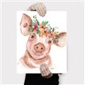 Picture of Flower Piglet _GroupedProduct_Rectangle_Portrait_Canvas_