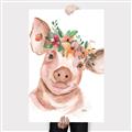 Picture of Flower Piglet _GroupedProduct_Rectangle_Portrait_Canvas_