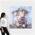 Picture of Flower Piglet I _GroupedProduct_Square_Canvas_