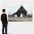 Picture of Black Barn House _GroupedProduct_Rectangle_Landscape_Canvas_