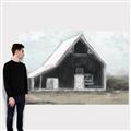 Picture of Black Barn House _GroupedProduct_Rectangle_Landscape_Canvas_
