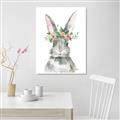 Picture of Floral Bunny _GroupedProduct_Rectangle_Portrait_Canvas_