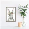 Picture of Floral Bunny _GroupedProduct_Rectangle_Portrait_Canvas_Framed_
