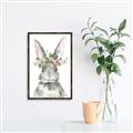 Picture of Floral Bunny _GroupedProduct_Rectangle_Portrait_Canvas_Framed_