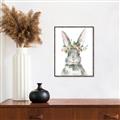 Picture of Floral Bunny _GroupedProduct_Rectangle_Portrait_Canvas_Framed_