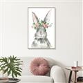 Picture of Floral Bunny _GroupedProduct_Rectangle_Portrait_Canvas_Framed_