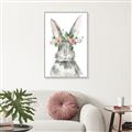 Picture of Floral Bunny _GroupedProduct_Rectangle_Portrait_Canvas_Framed_