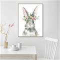 Picture of Floral Bunny _GroupedProduct_Rectangle_Portrait_Canvas_Framed_