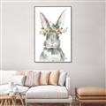 Picture of Floral Bunny _GroupedProduct_Rectangle_Portrait_Canvas_Framed_