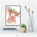 Picture of Flower Piglet _GroupedProduct_Rectangle_Portrait_Canvas_Framed_