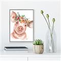 Picture of Flower Piglet _GroupedProduct_Rectangle_Portrait_Canvas_Framed_