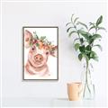 Picture of Flower Piglet _GroupedProduct_Rectangle_Portrait_Canvas_Framed_