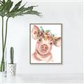 Picture of Flower Piglet _GroupedProduct_Rectangle_Portrait_Canvas_Framed_