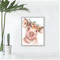 Picture of Flower Piglet _GroupedProduct_Rectangle_Portrait_Canvas_Framed_