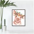 Picture of Flower Piglet _GroupedProduct_Rectangle_Portrait_Canvas_Framed_