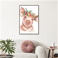 Picture of Flower Piglet _GroupedProduct_Rectangle_Portrait_Canvas_Framed_