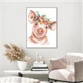 Picture of Flower Piglet _GroupedProduct_Rectangle_Portrait_Canvas_Framed_
