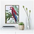 Picture of Red Parrot Paradise I _GroupedProduct_Rectangle_Portrait_Canvas_Framed_