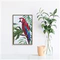 Picture of Red Parrot Paradise I _GroupedProduct_Rectangle_Portrait_Canvas_Framed_