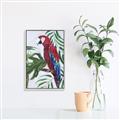 Picture of Red Parrot Paradise I _GroupedProduct_Rectangle_Portrait_Canvas_Framed_