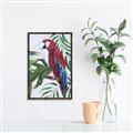 Picture of Red Parrot Paradise I _GroupedProduct_Rectangle_Portrait_Canvas_Framed_