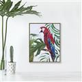 Picture of Red Parrot Paradise I _GroupedProduct_Rectangle_Portrait_Canvas_Framed_